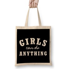 Humuts Girls Can Do Anything Bez Çanta Uzun Saplı