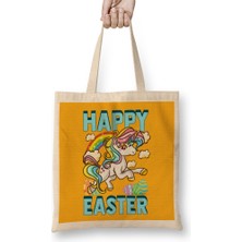 Humuts Happy Easter Unicorn Egg Hunt Bez Çanta Uzun Saplı