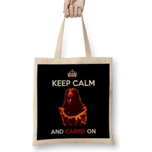 Keep Calm And Carrie On Bez Çanta Uzun Saplı
