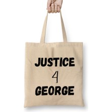 Justice For George Floyd Black Lives Matter 2021 Bez Çanta Uzun Saplı