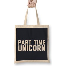 Humuts Part Time Unicorn Text Bez Çanta Uzun Saplı