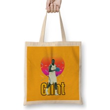 Humuts Clint Capela Vintage Art - Legend Basketball Gift Bez Çanta Uzun Saplı