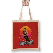 Duncan Robinson Vintage Art - Legend Basketball Gift Bez Çanta Uzun Saplı