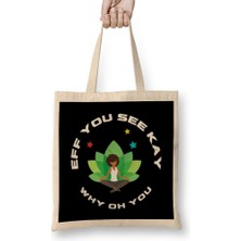 Eff You See Kay Why Oh You Yoga Lover Bez Çanta Uzun Saplı