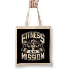 Humuts Fitness Is My Mission Gym Cardio Weightlifting Bez Çanta Uzun Saplı