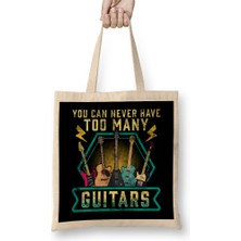 Humuts Cute & Funny You Can Never Have Too Many Guitars Bez Çanta Uzun Saplı