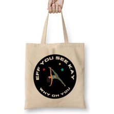 Eff You See Kay Why Oh You Yoga Bez Çanta Uzun Saplı
