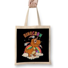 Humuts Cute & Funny Dinocorn Dinosaur Unicorn Bez Çanta Uzun Saplı