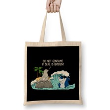 Humuts Funny Do Not Consume If Seal Is Broken Seal Shark Bez Çanta Uzun Saplı