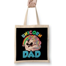 Awesome Unicorn Dad Cool Unicorn Dads Bez Çanta Uzun Saplı