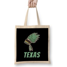 Culture Texas Love Vintage Retro Bez Çanta Uzun Saplı