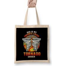 Humuts Cute Red Is My Favorite Color Tornado Chaser Bez Çanta Uzun Saplı