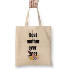 Best Mother Ever Moth 2021 Bez Çanta Uzun Saplı