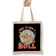 Humuts This Is How I Roll Cute & Funny Scooter Lover Pun Bez Çanta Uzun Saplı