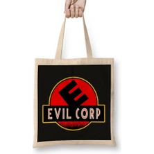 Humuts Evil Corp Jurassic Park Mr Robot Bez Çanta Uzun Saplı