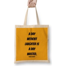 Charlie Chaplin Quotes Ar T Gift Vintage Retro Style Bez Çanta Uzun Saplı