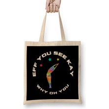 Eff You See Kay Why Oh You Yoga Lover Bez Çanta Uzun Saplı