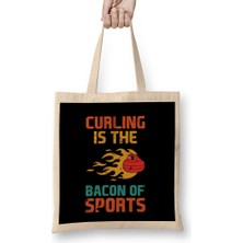 Humuts Curling Bacon Of Sports Curling Player Team Coach Stones Bez Çanta Uzun Saplı