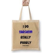 Humuts Sarcasm Funny Sayings Quote Lover Gift For Women And Men - Vintage Retro Rainbow Style Bez Çanta Uzun Saplı