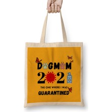 Dog Mom Gift For Mother Day Dog Mom Guarantıned 2021 Bez Çanta Uzun Saplı