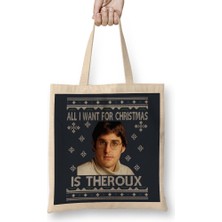 Humuts All I Want For Christmas Is Louis Theroux Knit Pattern Bez Çanta Uzun Saplı