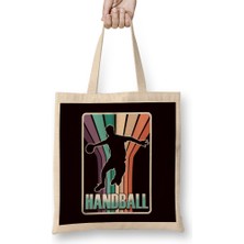 Handball Player Handballer Ball Sports Team Court Game Coach Bez Çanta Uzun Saplı