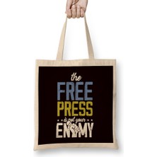 Press Free Freedom Fake News Journalism Reporter Journalist Bez Çanta Uzun Saplı