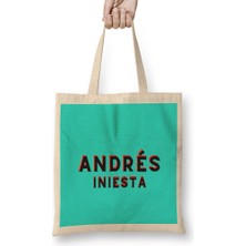 Humuts Andrés Iniesta Art Gift Bez Çanta Uzun Saplı