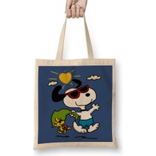 Humuts Summer Snoopy 01 Bez Çanta Uzun Saplı