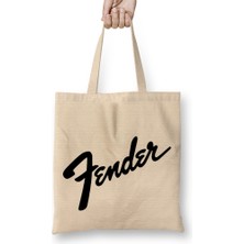 Humuts Fender Music Bass Guitar Logo Bez Çanta Uzun Saplı