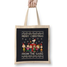 Humuts Merry Christmas From The Peanuts Gang Bez Çanta Uzun Saplı