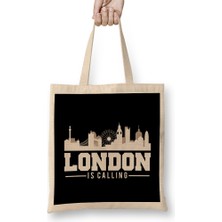 Humuts Vintage London Is Calling Skyline Uk Vacation Bez Çanta Uzun Saplı