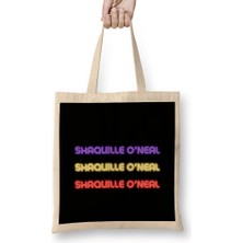 Humuts Shaquille O'neal - Basketball Gifts Vintage Retro Rainbow Quotes For Boys And Dad Bez Çanta Uzun Saplı