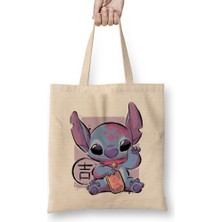 Humuts Maneki Stitch Bez Çanta Uzun Saplı
