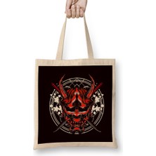 Japan Warrior Skull Samurai Kendo Katana Ninja Shinobi Mempo Bez Çanta Uzun Saplı