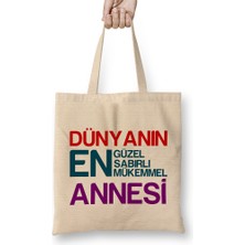 Humuts Anneler Günü Annelere Hediye 025 Bez Çanta Uzun Saplı