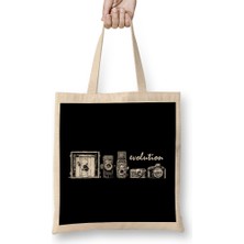 Humuts Vintage Evolution Of The Camera Photography Bez Çanta Uzun Saplı