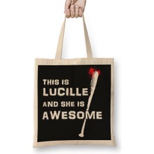 Humuts This Is Lucille And She Is Awesome Walking Dead Bez Çanta Uzun Saplı