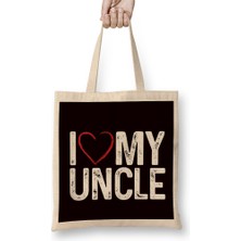 Humuts Love My Uncle Niece Nephew Aunt Family Father Mother Brother Bez Çanta Uzun Saplı