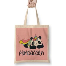 Humuts Pandacorn Panda Unicorn Rainbow Unicorn Bez Çanta Uzun Saplı
