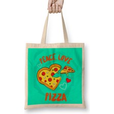 Humuts Peace Love Pizza Bez Çanta Uzun Saplı