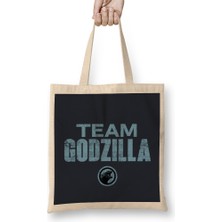 Humuts Team Godzılla Bez Çanta Uzun Saplı
