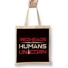 Redheads Human Unicorn Magic Ginger Red Orange Hair Irish Bez Çanta Uzun Saplı