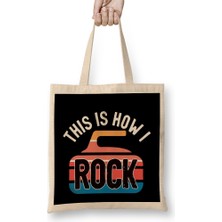 Humuts This Is How I Rock Curling Stones Winter Ice Sports Team Bez Çanta Uzun Saplı