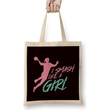 Girl Handball Player Handballer Ball Sports Coach Trainer Bez Çanta Uzun Saplı