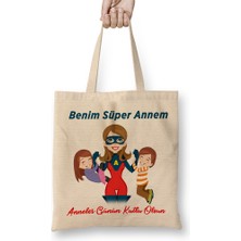Anneler Günü Annelere Hediye 005 Bez Çanta Uzun Saplı