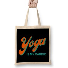 Yoga Is My Cardio Bez Çanta Uzun Saplı