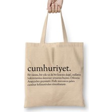 Humuts Cumhuriyet Bez Çanta Uzun Saplı