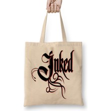 Humuts Inked Tattooed Tattoo Lovers & Tattoo Artists Bez Çanta Uzun Saplı