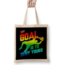 Humuts My Goal Is To Deny Yours Rainbow Soccer Goalie Bez Çanta Uzun Saplı